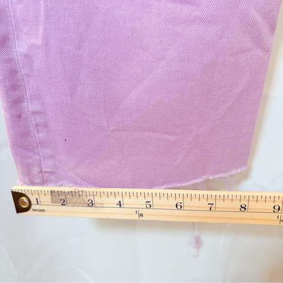 Express Womens 12R Cropped Flare Jeans Pastel Purple High Rise Stretch Wide Leg - Picture 11 of 15